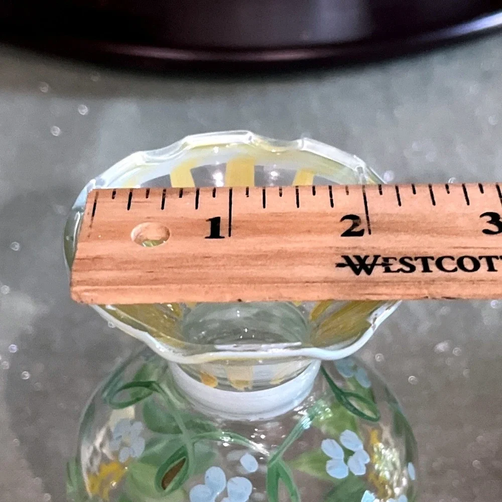 Tracy Porter Vintage Hand-Painted Glass Bud Vase~EUC